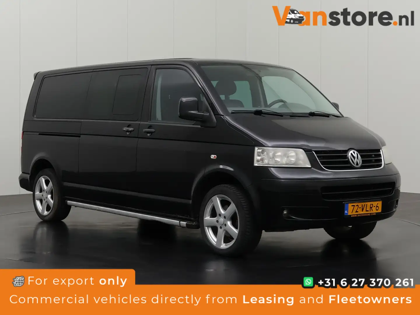 Volkswagen T5 Transporter 2.5TDI Automaat Dubbele Cabine Lang | Navigatie | Zwart - 1