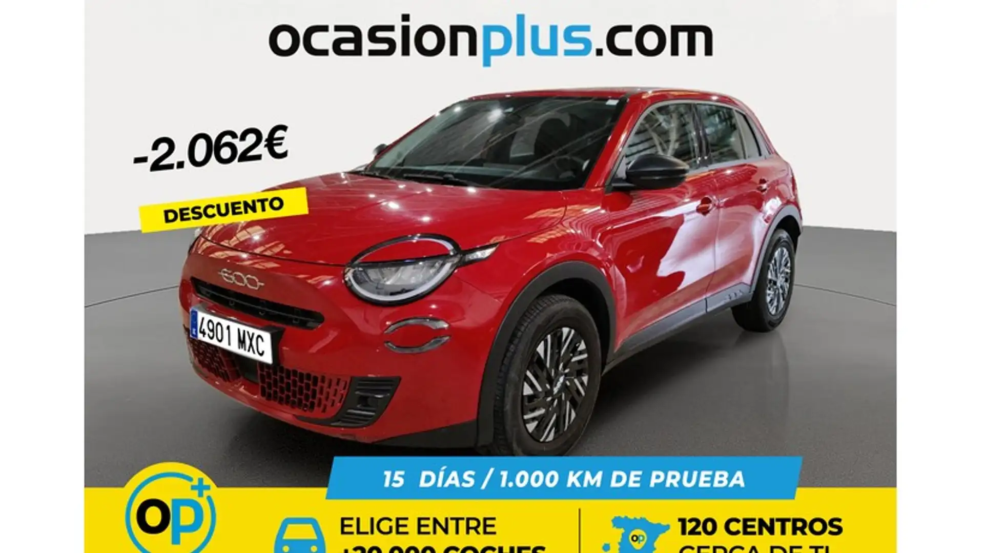 Fiat 600 1.2 MHEV DDCT 74kW Rojo - 1