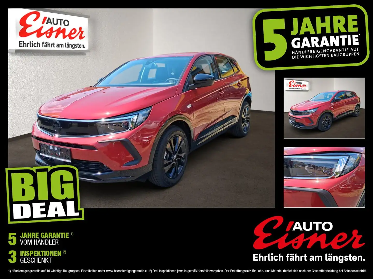 Opel Grandland GS 1.5 TOP Zustand Rood - 1