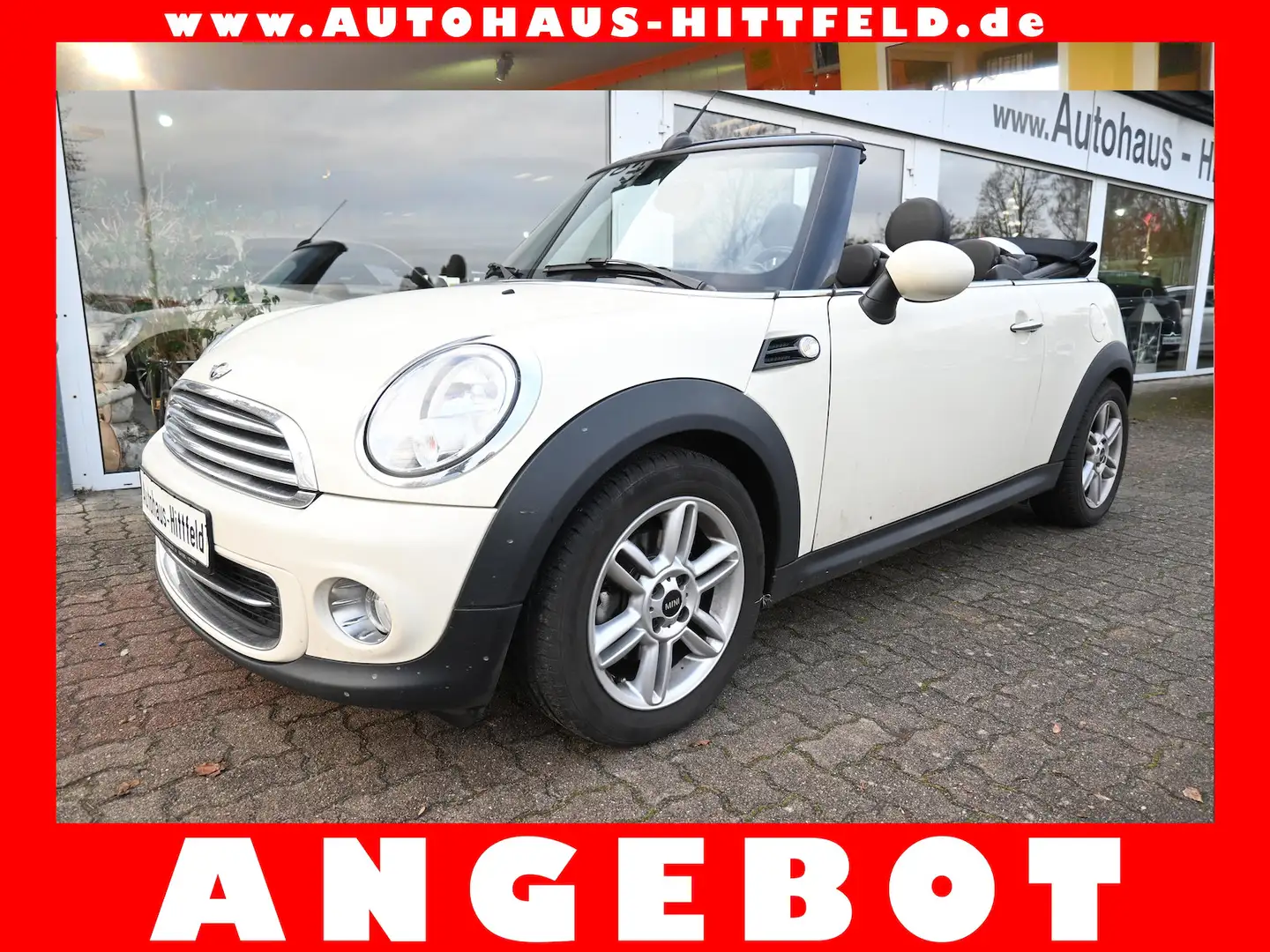 MINI Cooper Cabrio Autom Klimaaut Leder Navi PDC Alu Weiß - 1