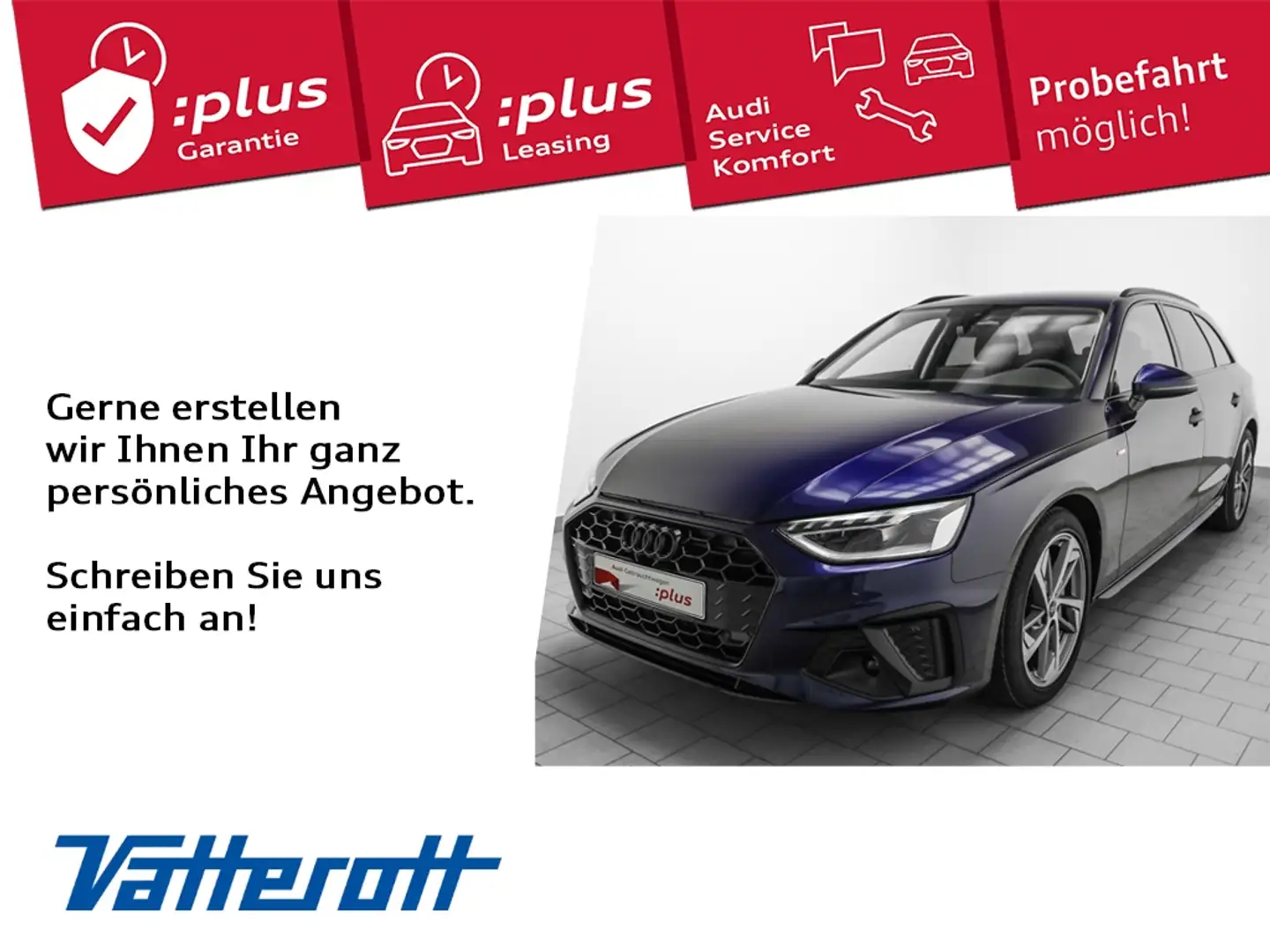 Audi A4 Avant 40 TDI S line AHK Navi ACC LED Blauw - 1