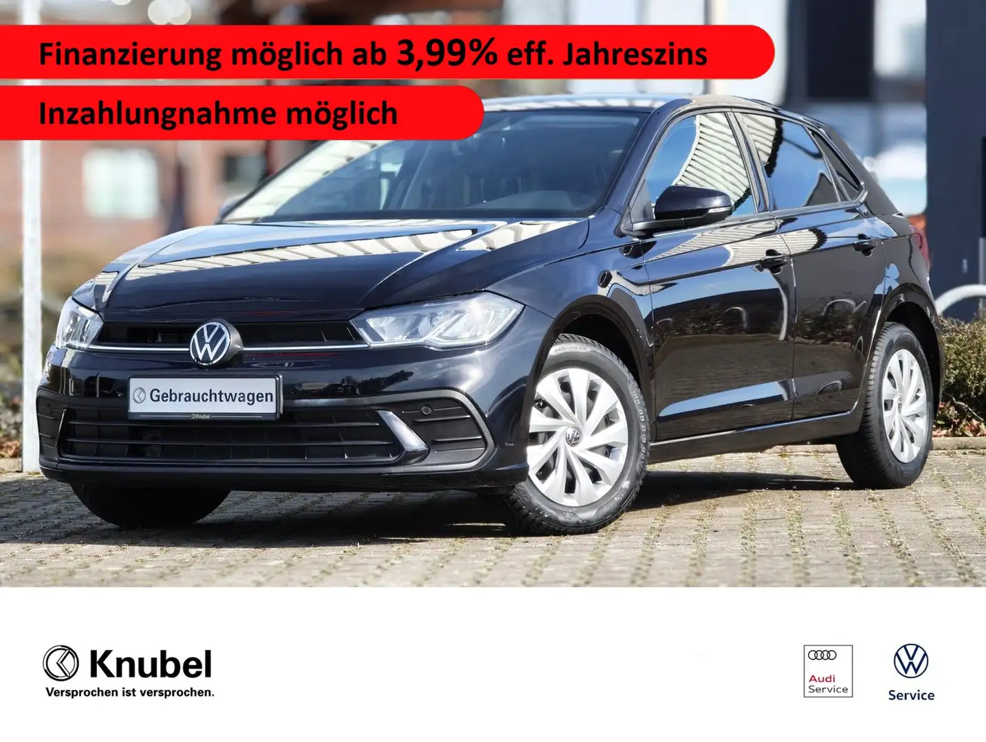 Volkswagen Polo Life 1.0 TSI DSG LED*Nav*SHZ*PDC*AppConnect Schwarz - 1