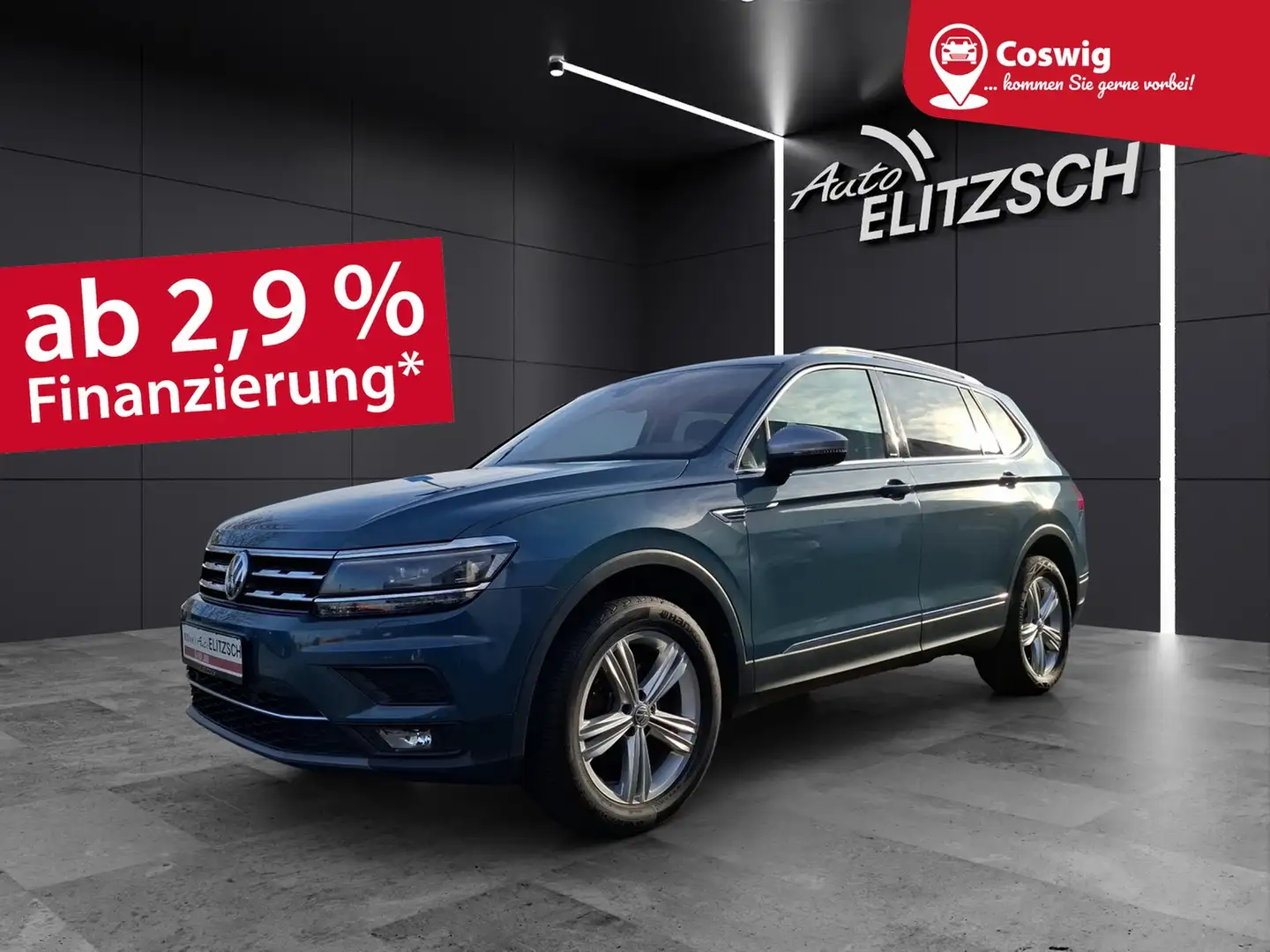 Volkswagen Tiguan Allspace TSI Highline DSG LED AHK Navi AID ACC SH 18" Blau - 1
