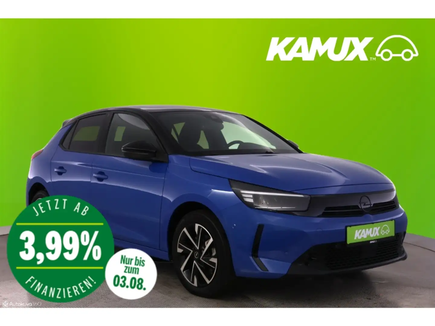 Opel Corsa F 1.2T Aut.GS+LED+NAVI+PANO+CARPLAY+TEMPO Blauw - 1
