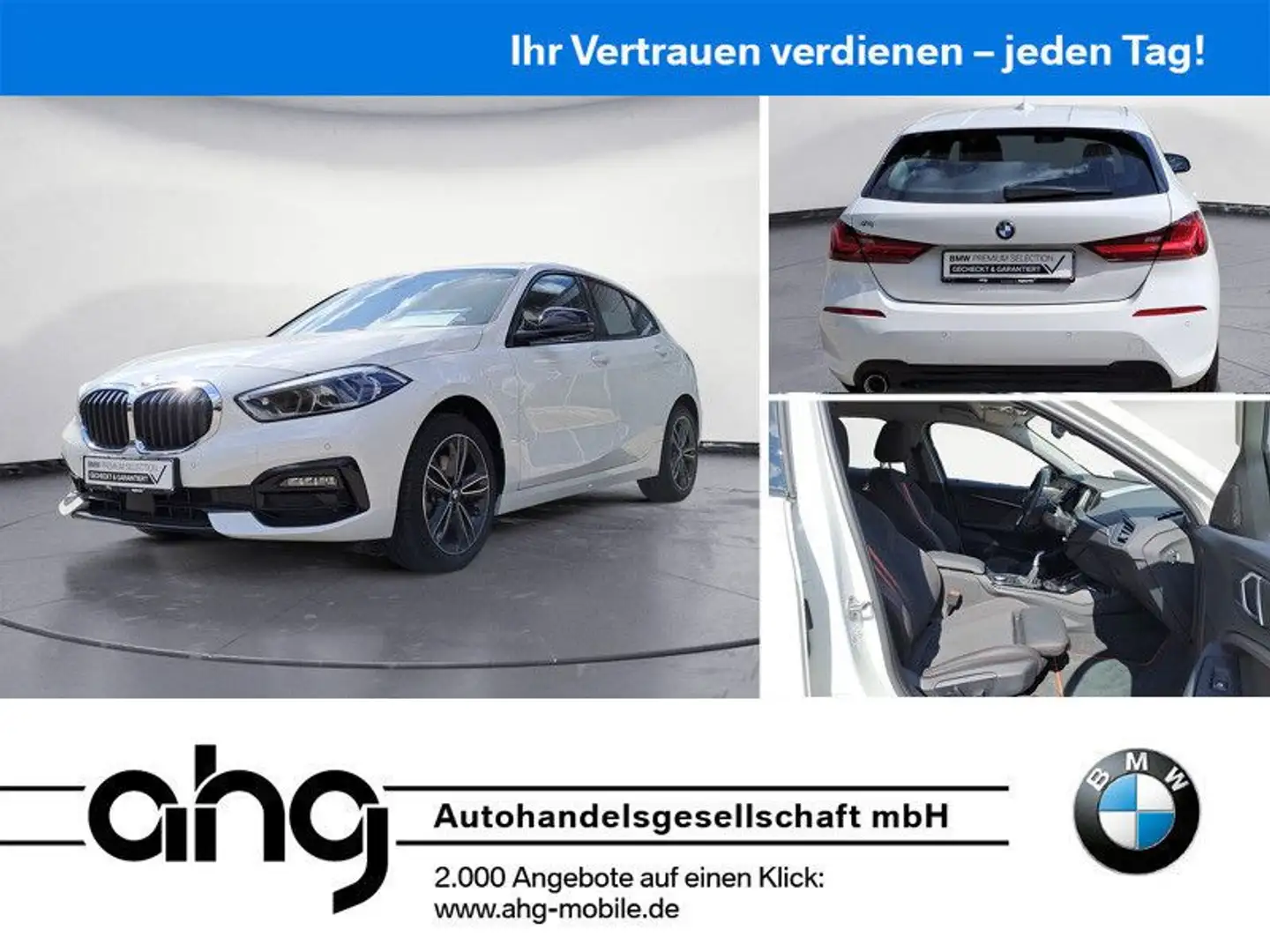 BMW 118 i Sport Line Klimaaut. Head-Up Memory vorn Weiß - 1