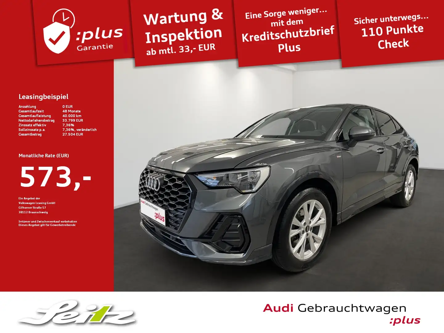 Audi Q3 Sportback 35 TFSI S line *LED*NAVI*SITZH* Gris - 1