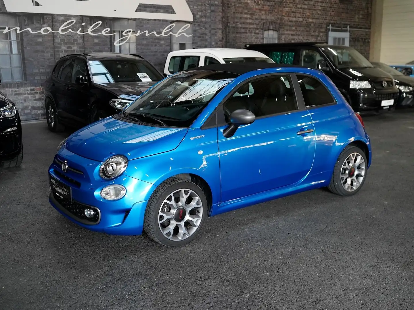 Fiat 500 Sport Cabrio - nur 38.900 km! Blau - 2