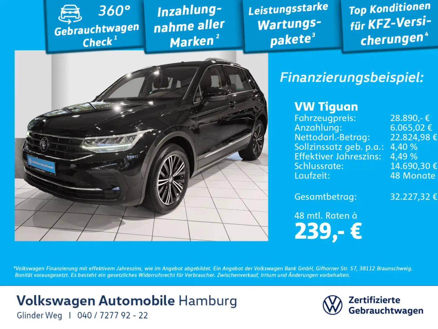 Volkswagen Tiguan 1.5 TSI DSG Ganzjahresreifen AppConnect Schwarz - 1