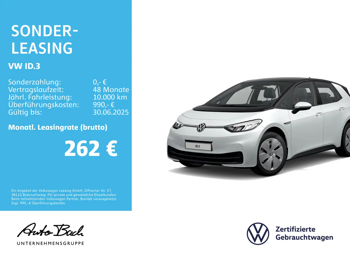 Volkswagen ID.3 Pure Performance Automatik, Navi, LED, App- Weiß - 1
