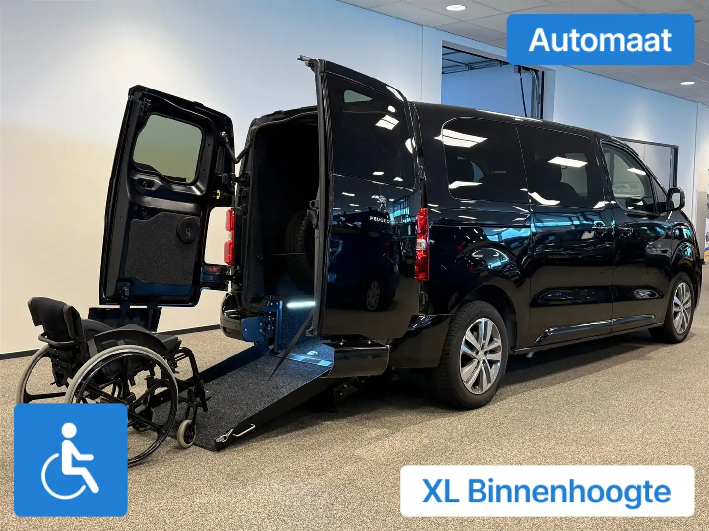 Peugeot Expert L1H1 Rolstoelbus Automaat Bodemverlaging 148cm Noir - 2