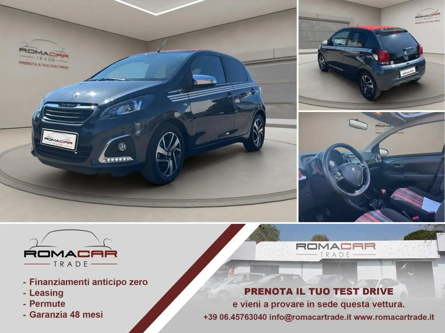 Peugeot 108 VTi 72 ETG 5 porte Allure TOP CABRIO! Grau - 1
