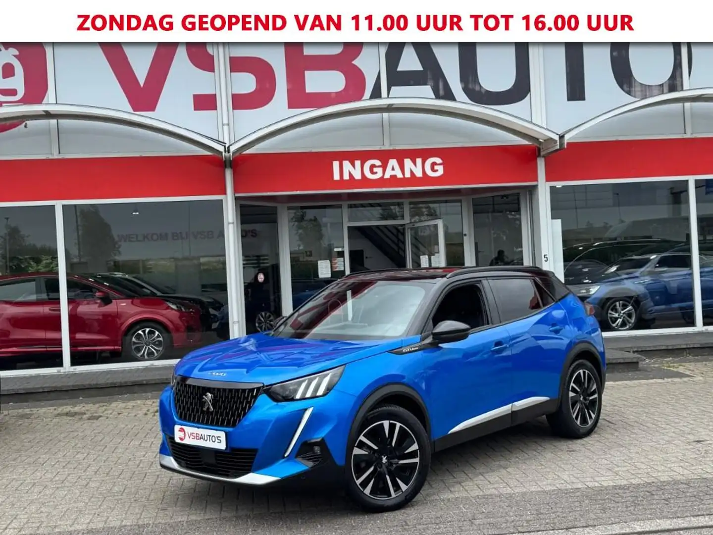 Peugeot 2008 1.2 PURETECH AUT. 130PK GT LINE LED NAVI CAMERA TR Blauw - 1