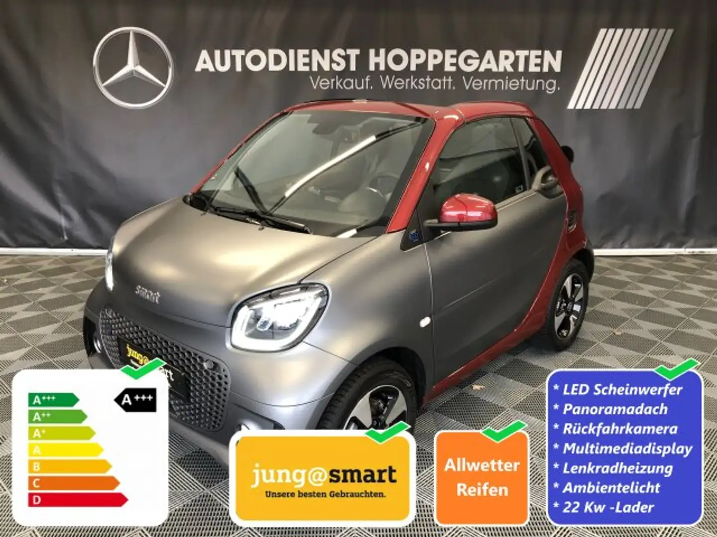 smart forTwo smart EQ fortwo cabrio Exclusive Navi LED Sitzh. Szürke - 1