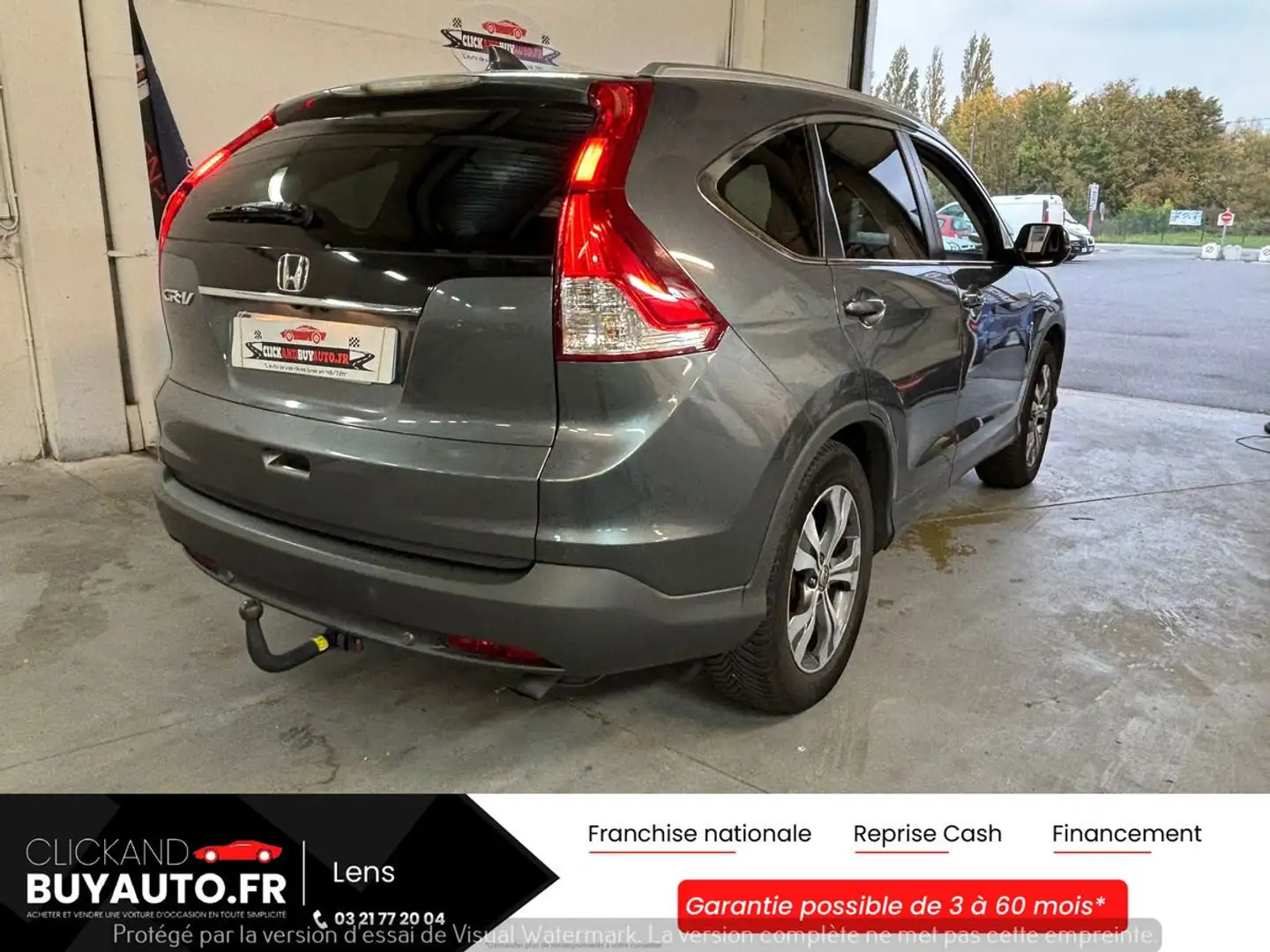 Honda CR-V 1.6 DTEC 120CH FINITION ELEGANCE // GPS /INTERIEUR CUIR CHAUFFANT / CAMERA DE RECUL / BTH Gris - 2