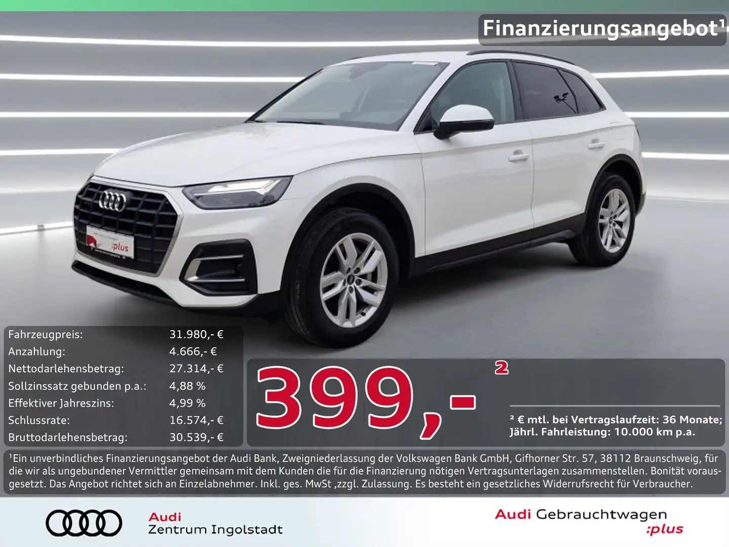 Audi Q5 50 TFSI e qu LED AHK ACC NAVI virtual Keyless Weiß - 1