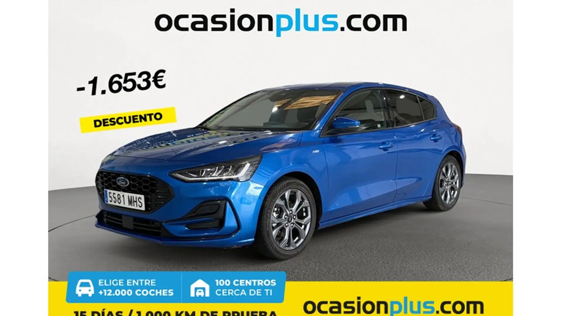 Ford Focus 1.0 Ecoboost MHEV ST-Line 125 Blauw - 1