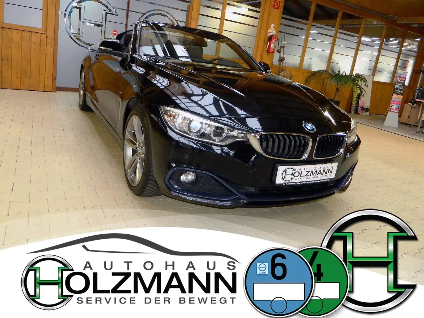 BMW 430 dA Cabrio Sport Line/NaviPr/Leder/Keyless Schwarz - 2