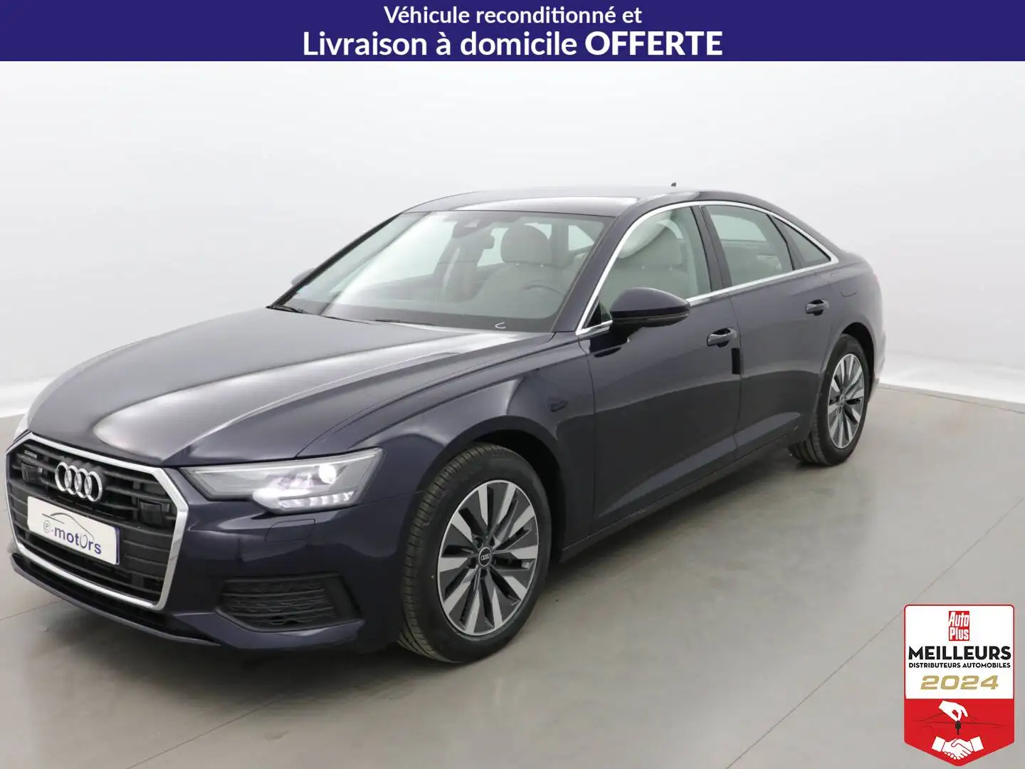 Audi A6 50 TFSIe 299 S tronic 7 Quattro +Cuir Bleu - 1