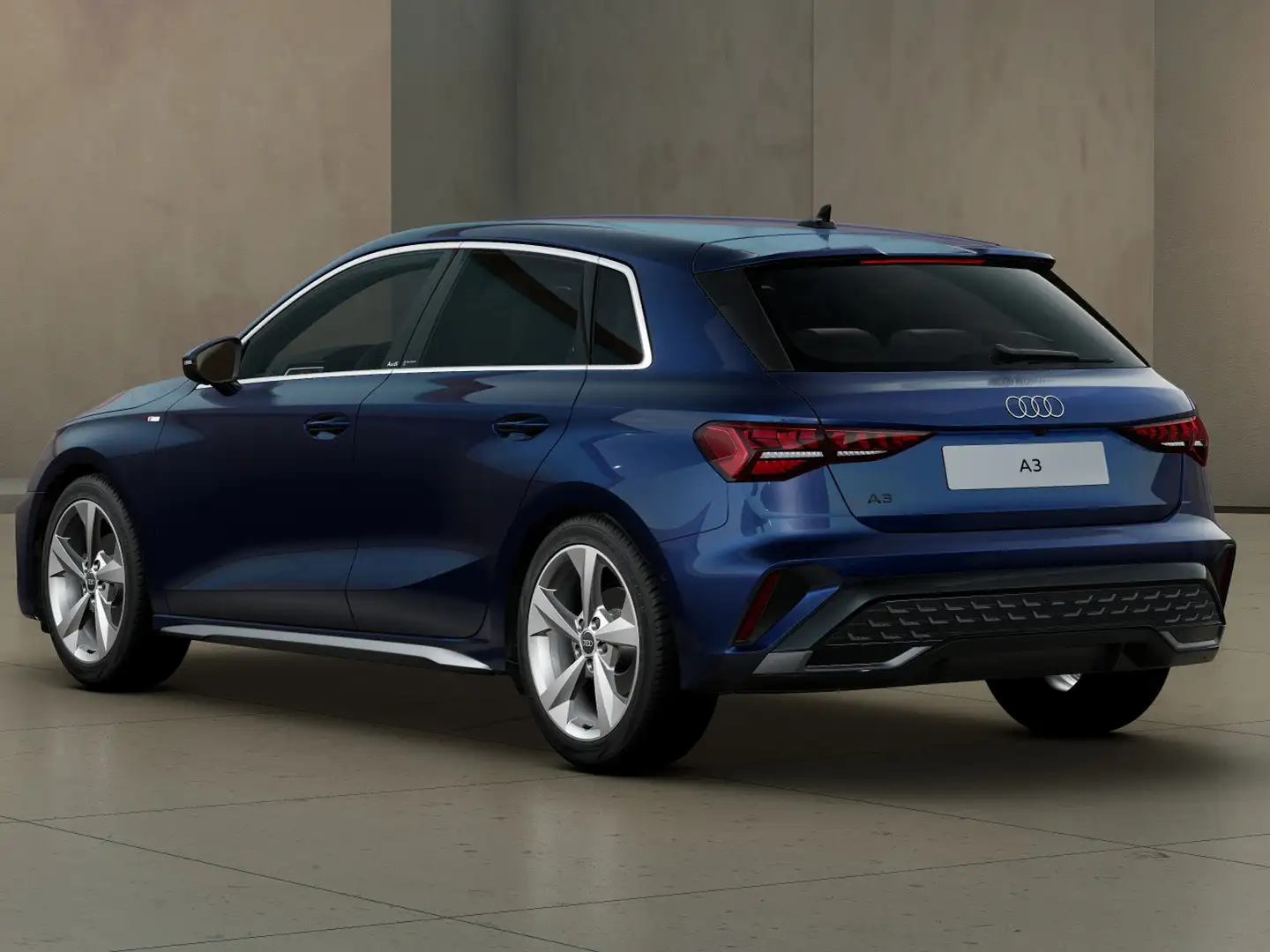 Audi A3 sportback 35 2.0 tdi s line edition s tronic Bleu - 2