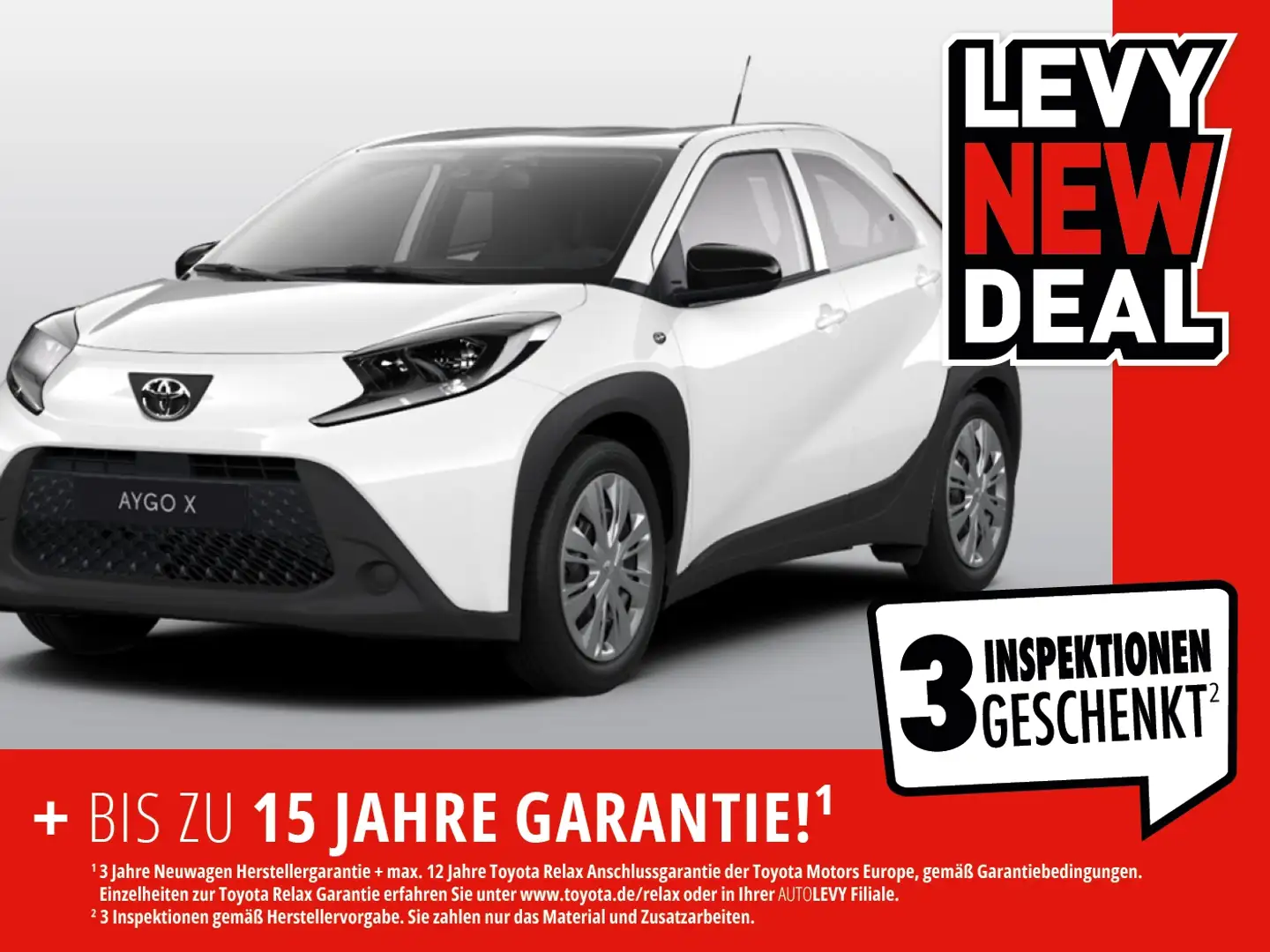 Toyota Aygo X 1.0l Business incl. Wartung+CarPlay+R.Kam Weiß - 1