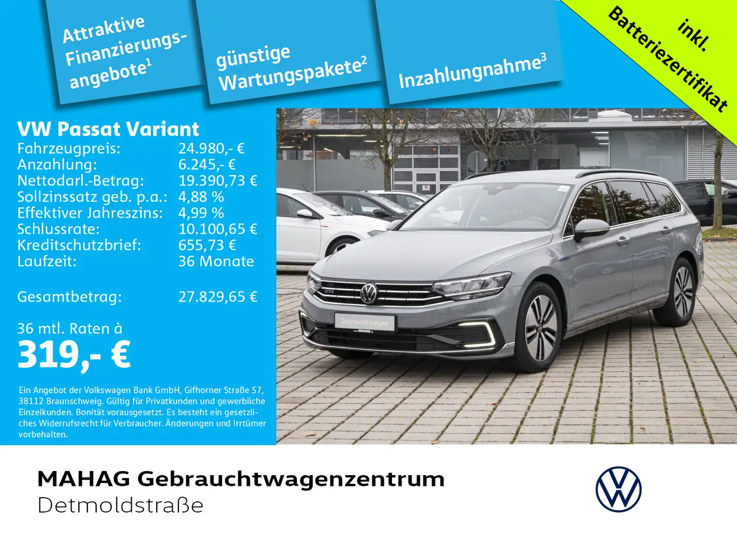 Volkswagen Passat Variant GTE 1.4 TSI eHybrid AHK Navi LED Grau - 1