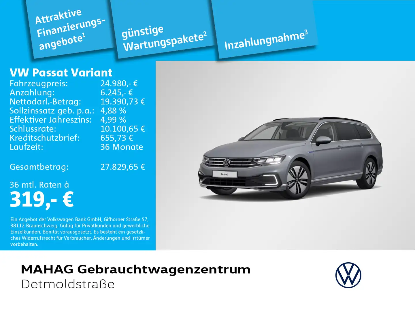 Volkswagen Passat Variant GTE 1.4 TSI eHybrid AHK Navi LED Grau - 1