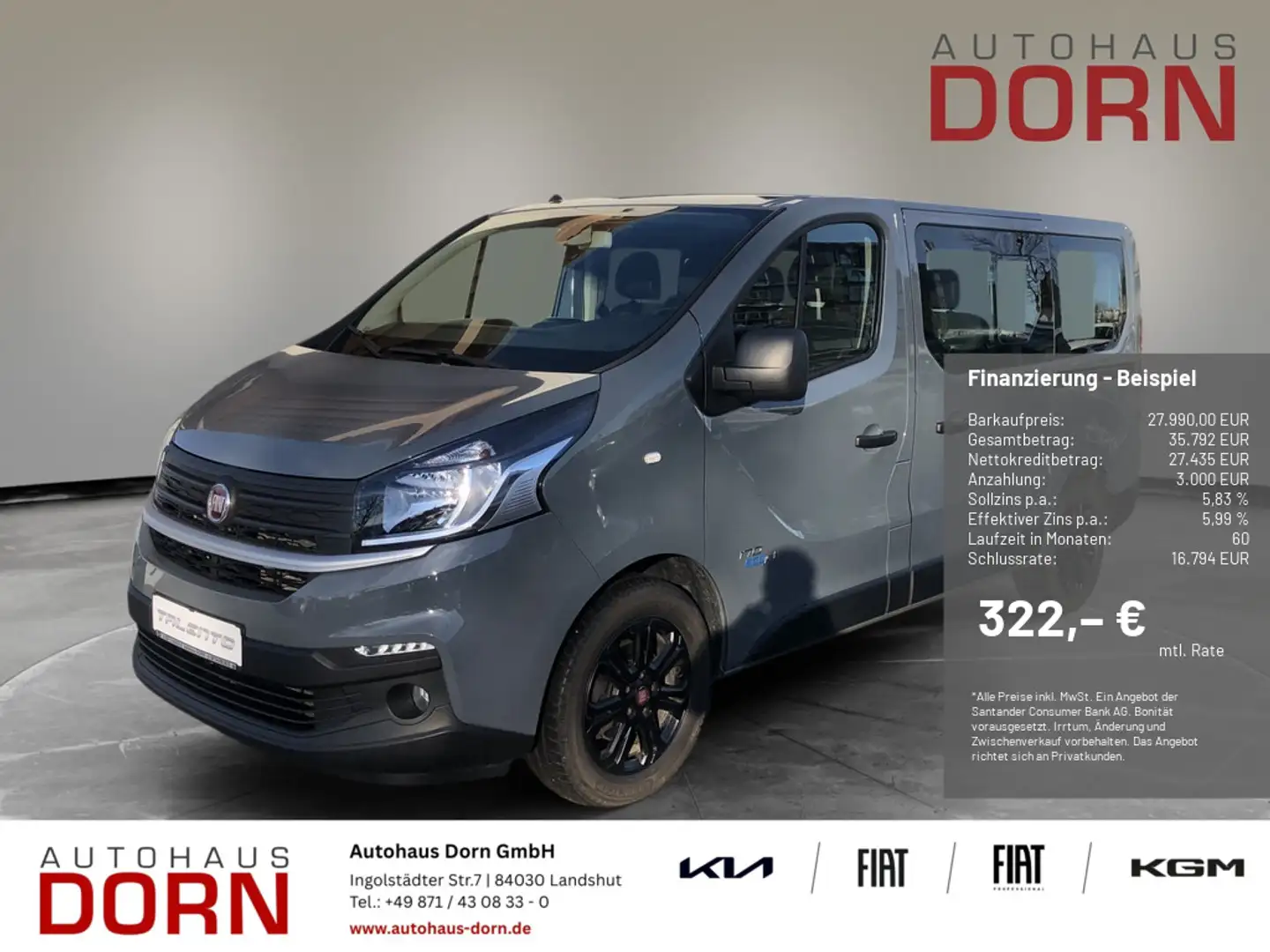 Fiat Talento Kombi 2.0 Ecojet DCT 170 PS AHK Grau - 1