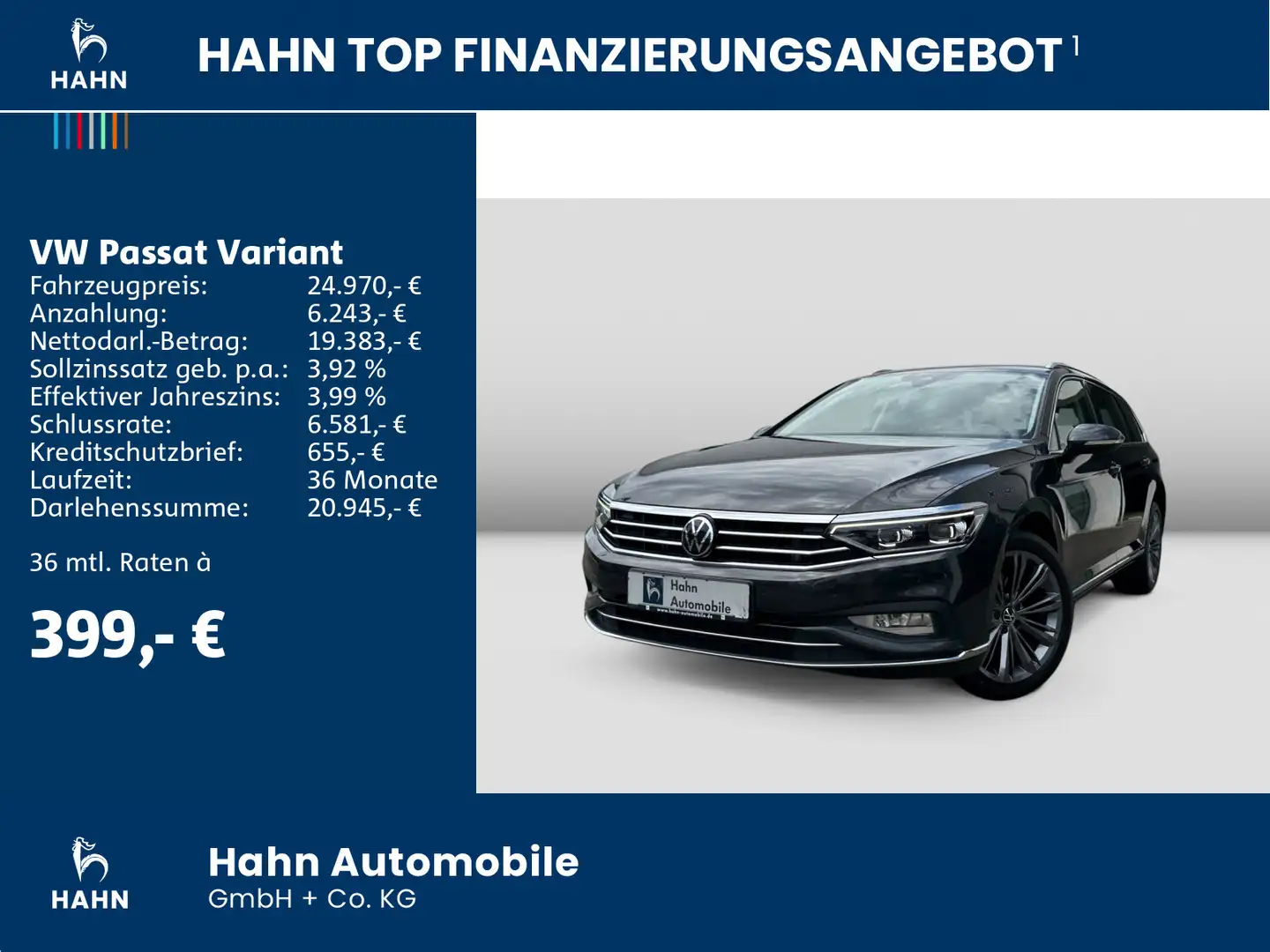 Volkswagen Passat Variant Elegance 2.0TDI AHK DSG NAVI MATR Grau - 2