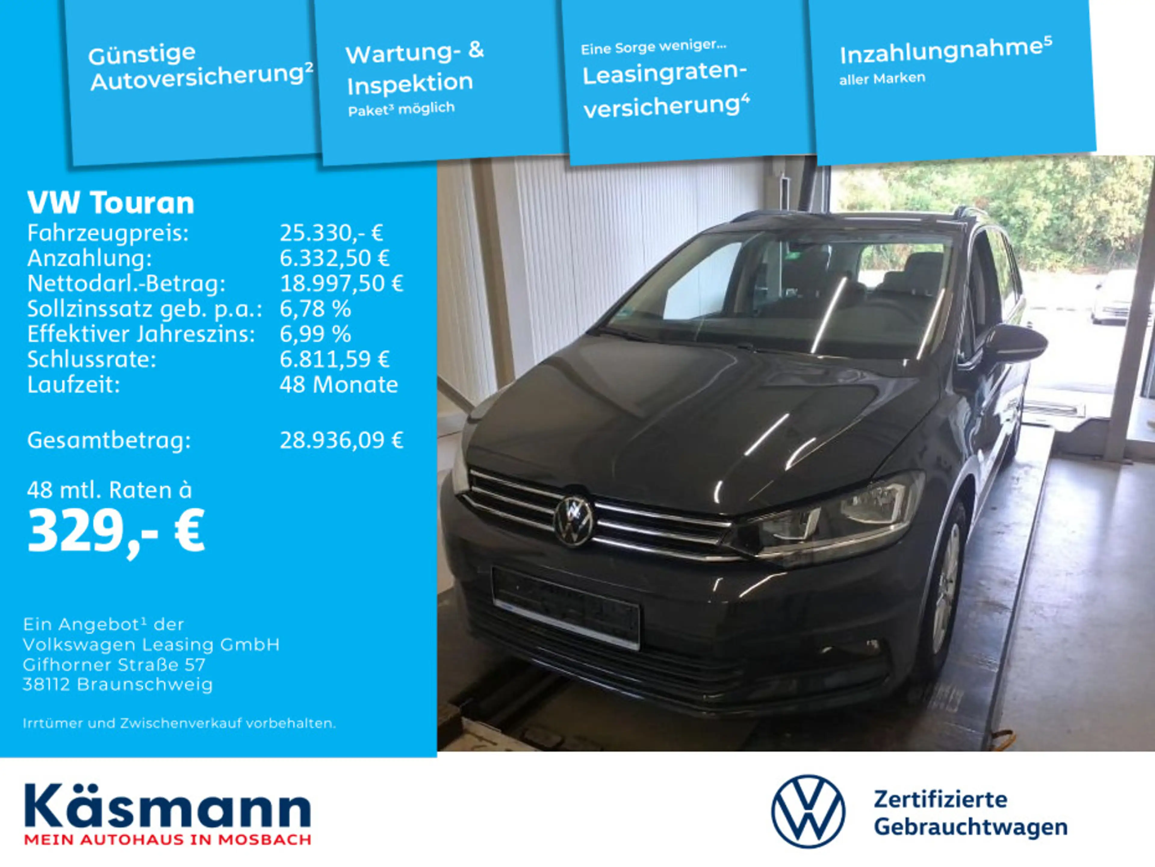 Volkswagen Touran Comfortline 2.0TDI DSG AHK NAVI KAM ACC — photo 2