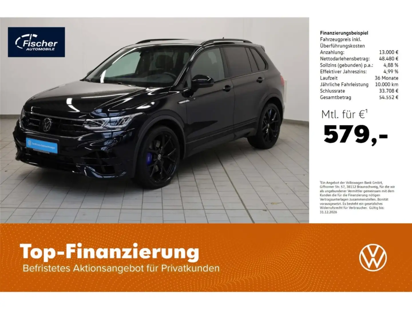 Volkswagen Tiguan 2.0 TSI OPF 4M. R DSG AHK/Matrix/RFK/SH Schwarz - 1