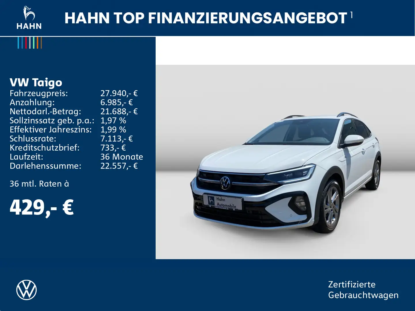 Volkswagen Taigo 1.5TSI DSG R-Line MATRIX NAVI ACC KAMERA Weiß - 2