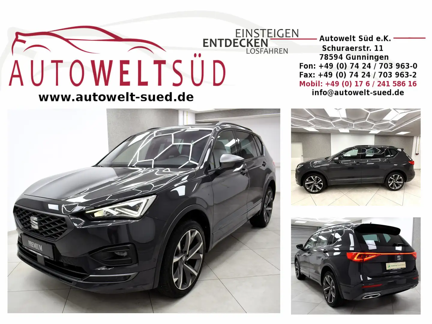 SEAT Tarraco 2.0 TDI 4D FR Line Pano ACC Rcam Navi Beats Gris - 1