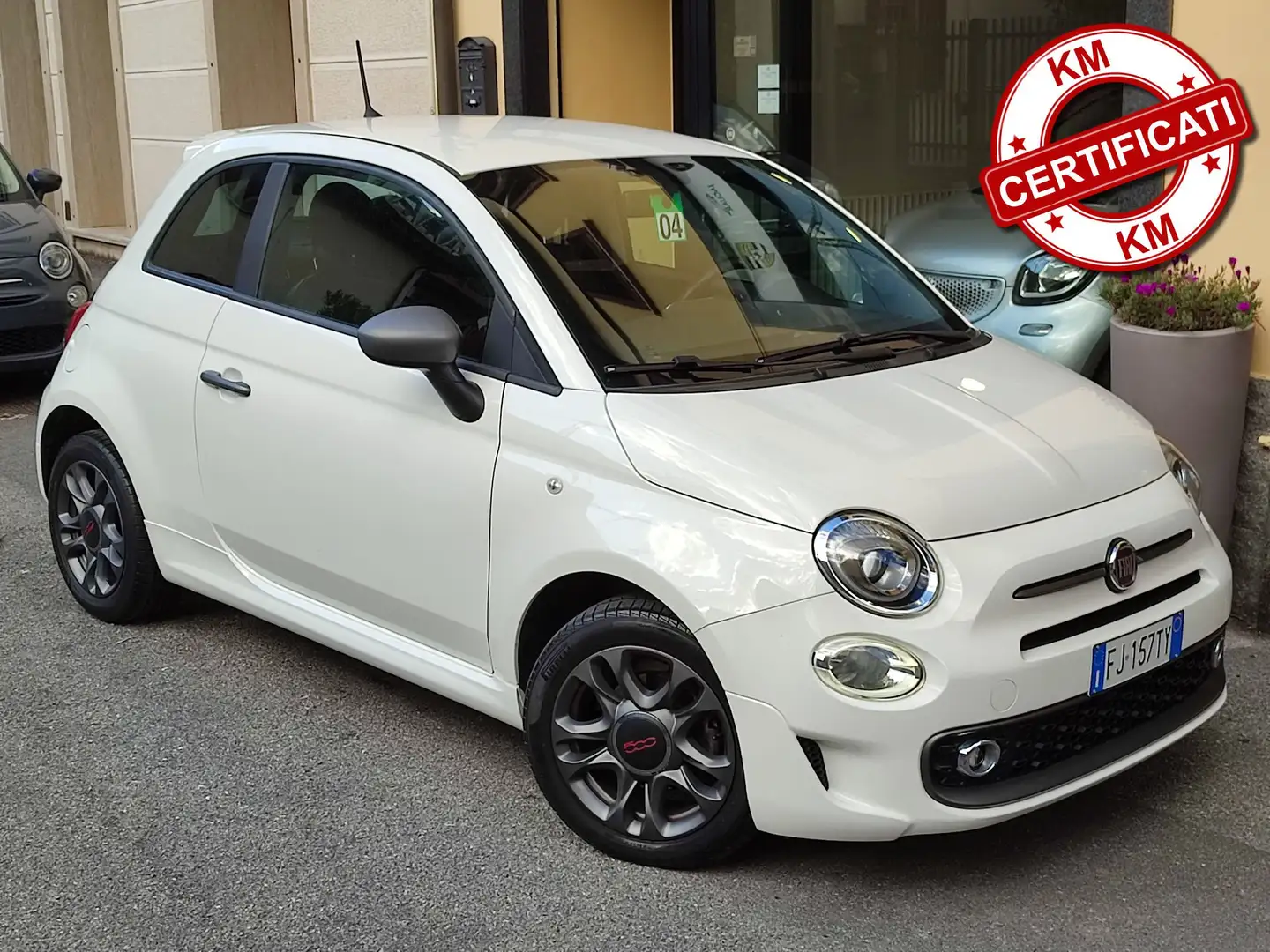 Fiat 500 1.2 S 69cv Ok neopatentato km 53.624 certificati Bianco - 1