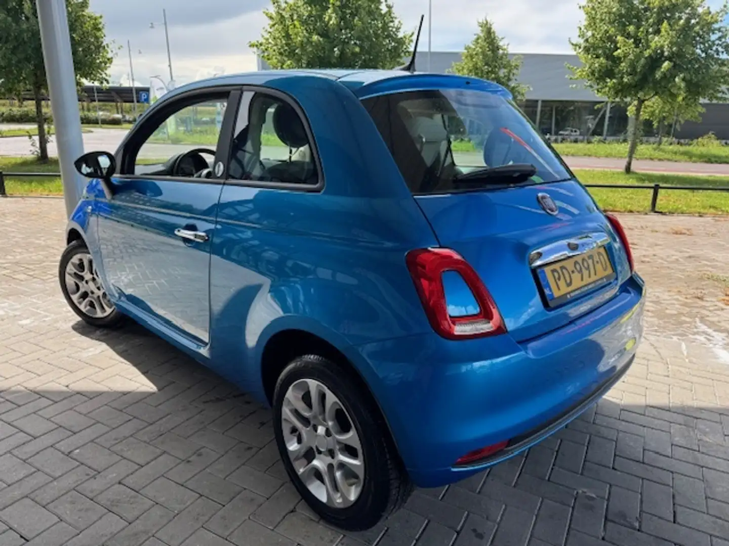 Fiat 500 0.9 TA TURBO 80 PK MIRROR 32.000 KM! + APPLE CARPL Blauw - 2