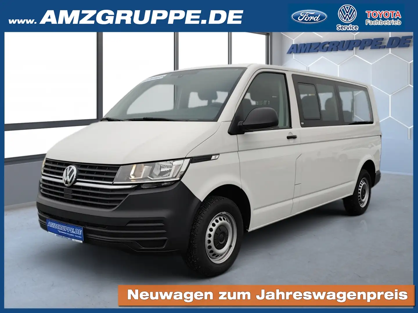 Volkswagen T6 Kombi 6.1 lang 8-Sitze+Klima+Tempomat Weiß - 1