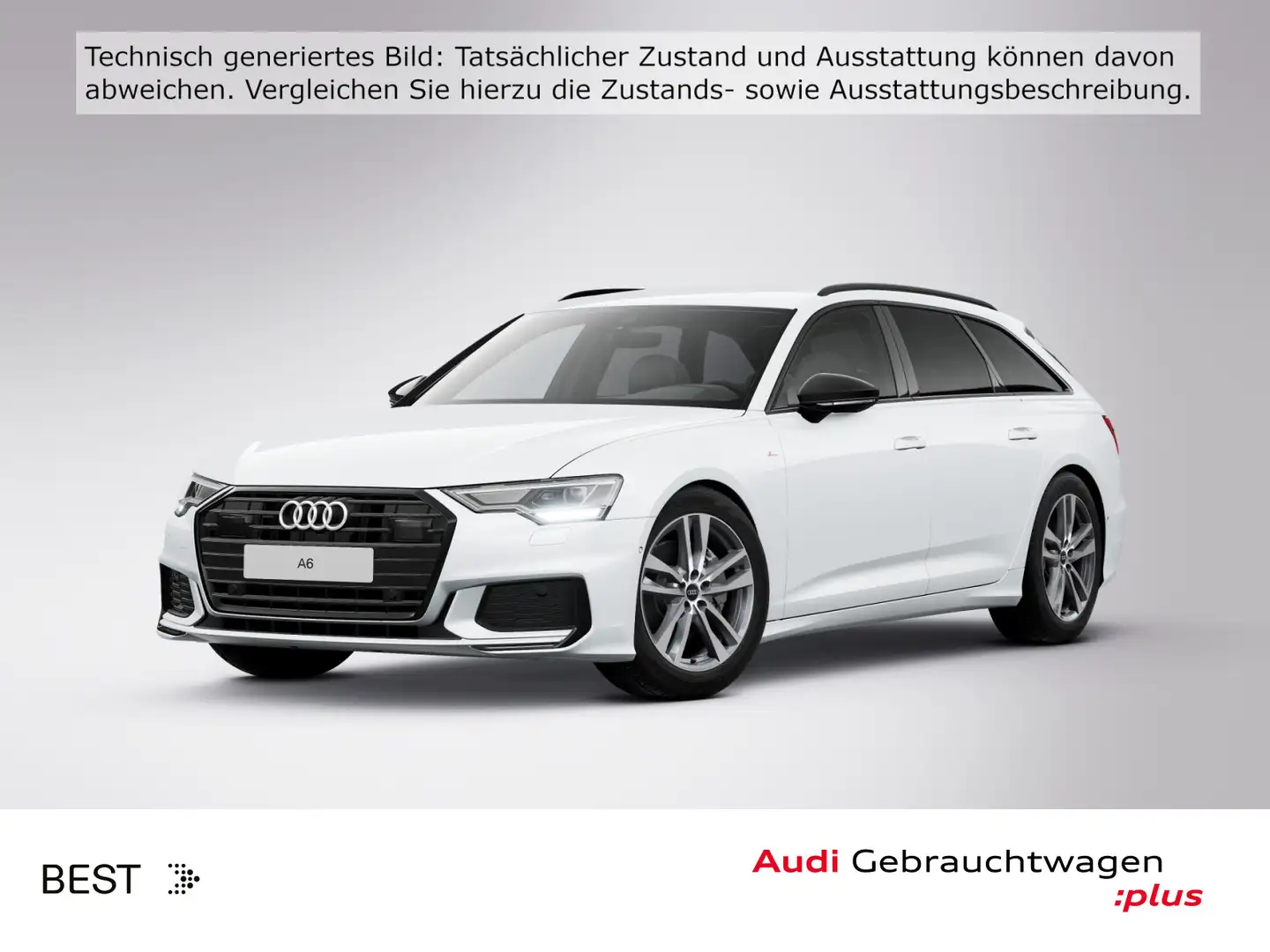 Audi A6 45 TFSI S-LINE*AHK*NAVI-PLUS*LED*19ZOLL Weiß - 1