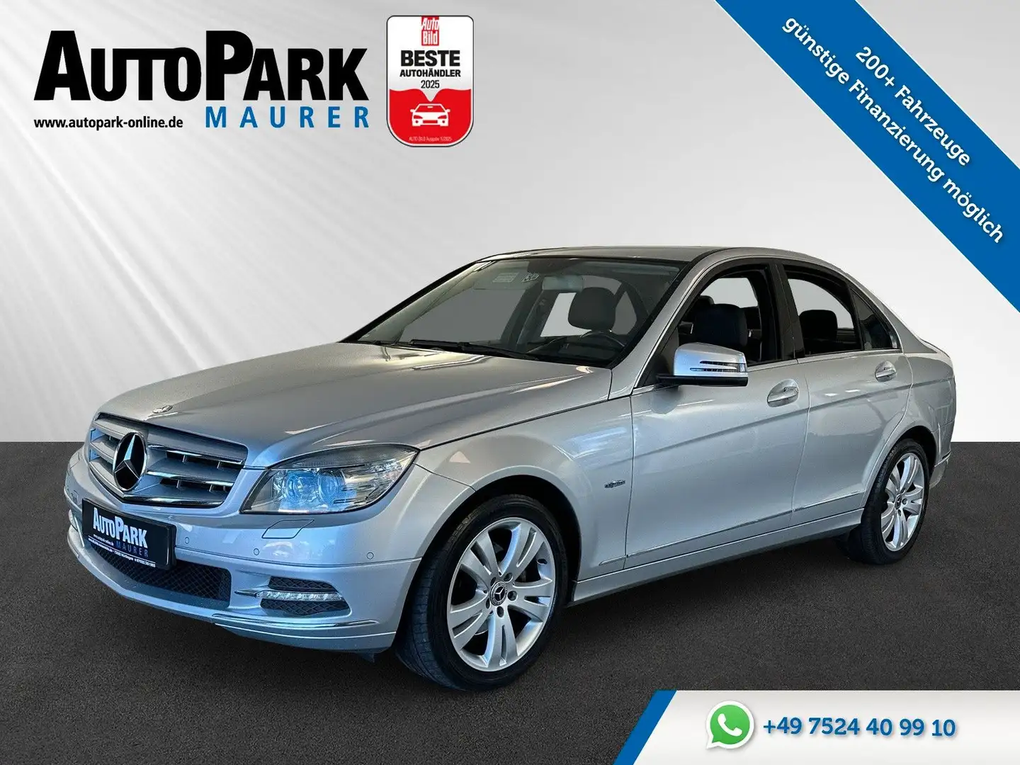 Mercedes-Benz C 200 CGI Avantgarde*SHZ*Bi-Xenon ILS*Teilleder* Plateado - 1
