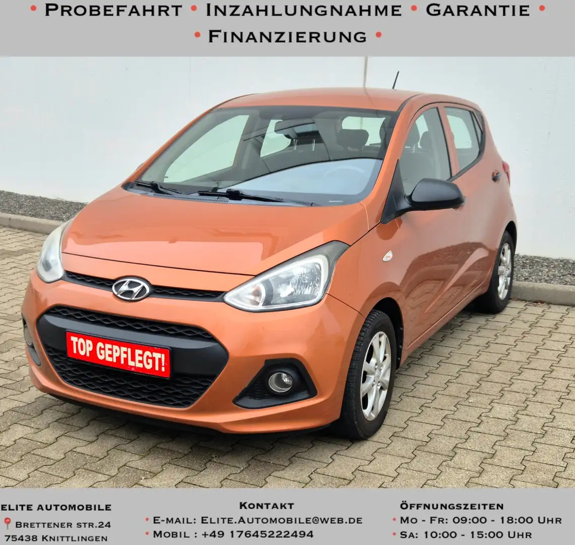 Hyundai i10 Classic*TÜV NEU*KLIMA*USB Orange - 1