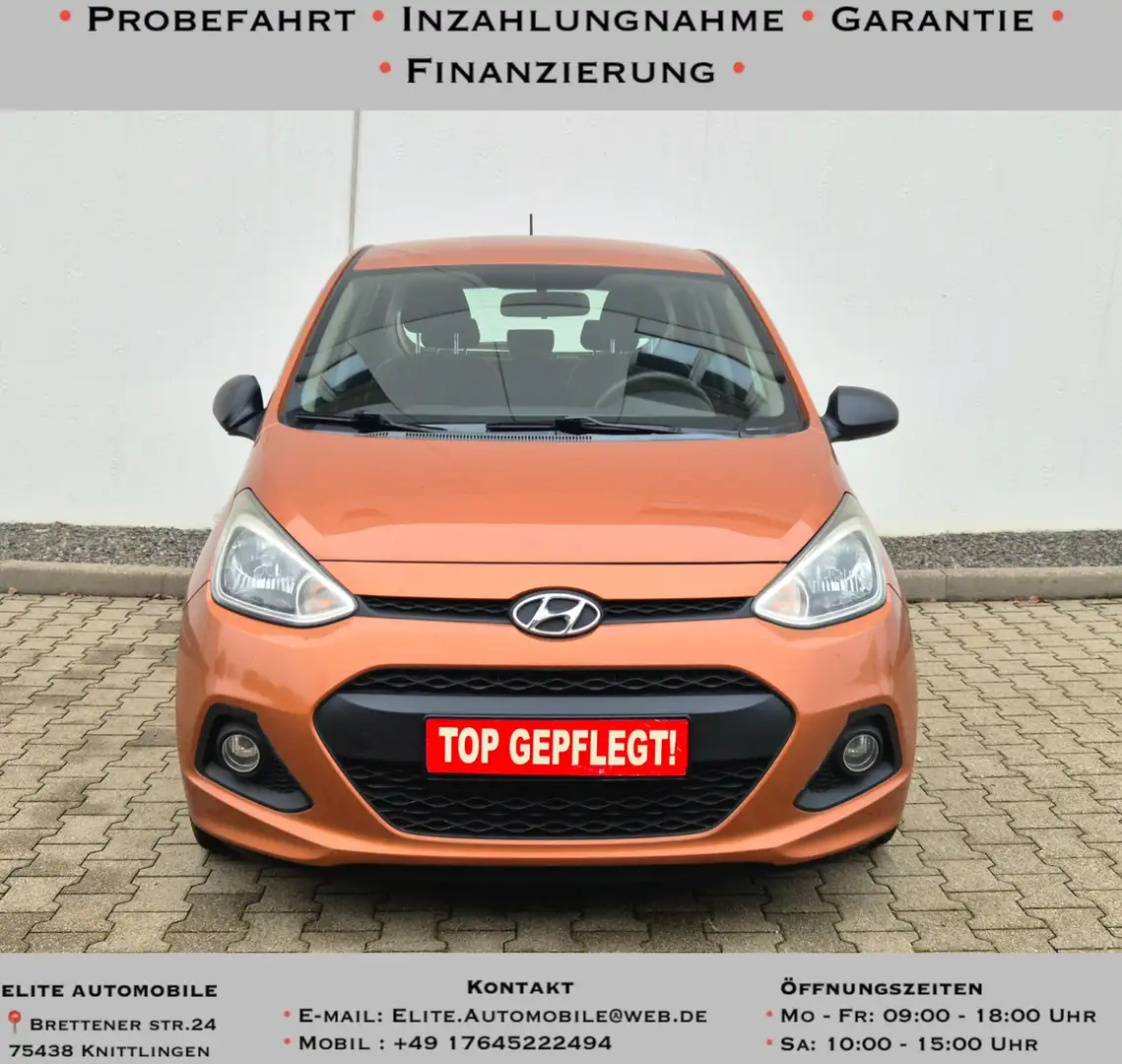 Hyundai i10 Classic*TÜV NEU*KLIMA*USB Orange - 2