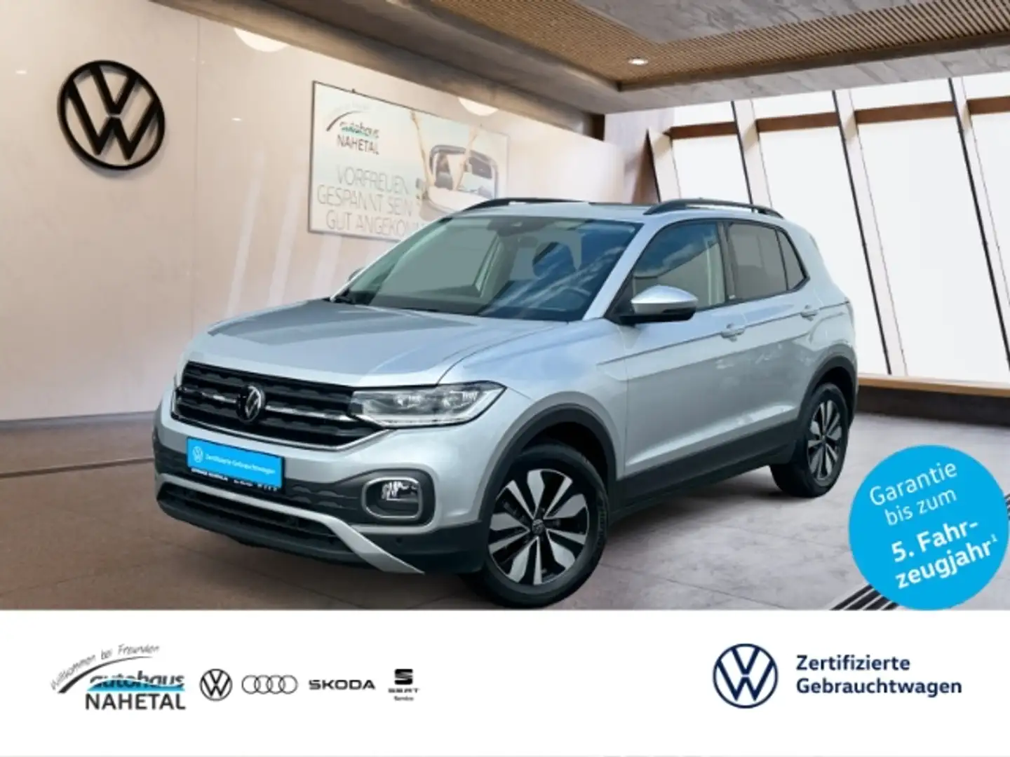 Volkswagen T-Cross 1.0TSI MOVE LED NAVI BLIND SPOT 2Z-KLIMA APP WIREL Silber - 1