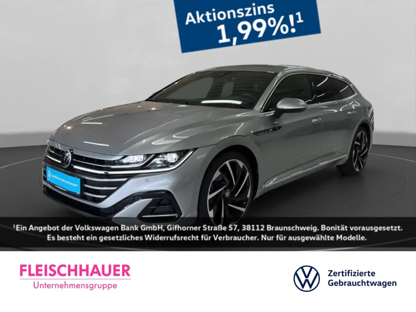 Volkswagen Arteon Shooting Brake R-Line MATRIX+PANO+AHK+HUD+RFK+NAVI Argent - 1