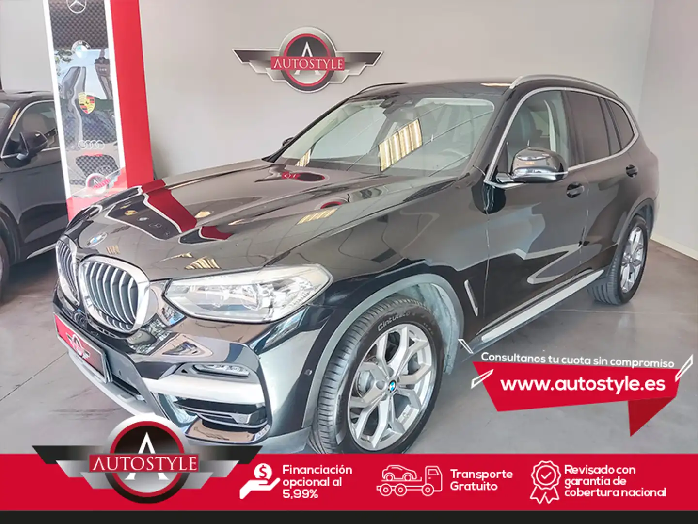 BMW X3 xDrive 20dA xLine Negro - 1