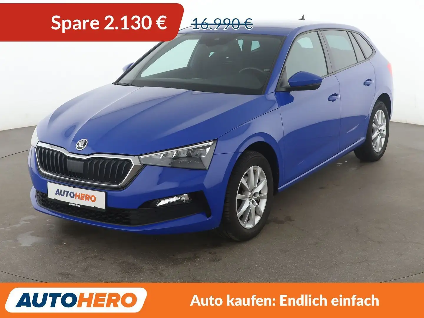 Skoda Scala 1.6 TDI Ambition Aut.*NAVI*TEMPO*PDC*SHZ* Bleu - 1