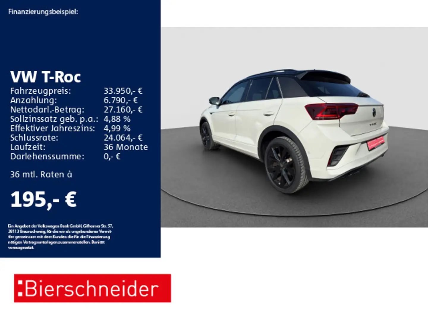 Volkswagen T-Roc 1.5 TSI DSG R-Line Black 19 AHK BEATS PANO Grau - 1