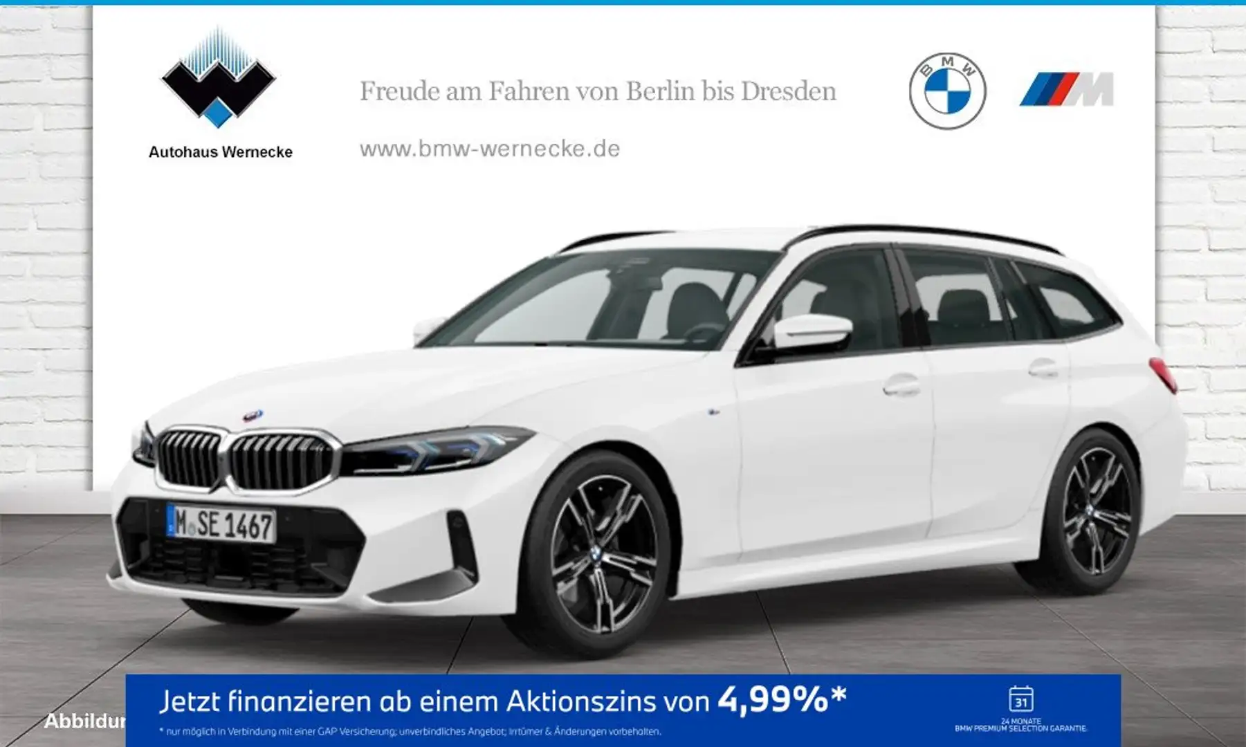 BMW 318 d Touring M Sportpaket HiFi DAB LED AHK Shz Weiß - 1