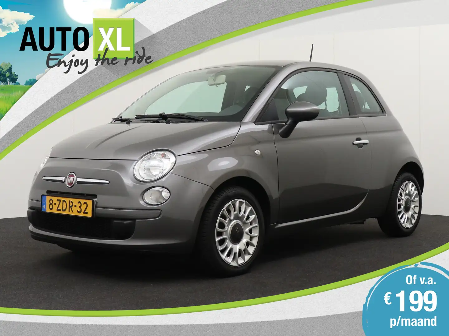 Fiat 500 1.0 TwinAir Pop Airco 15' Lichtmetalen velgen Meta Grijs - 1