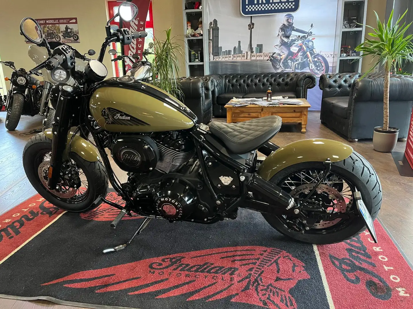 Indian Chief AS Customs Tactical Bobber Verde - 2