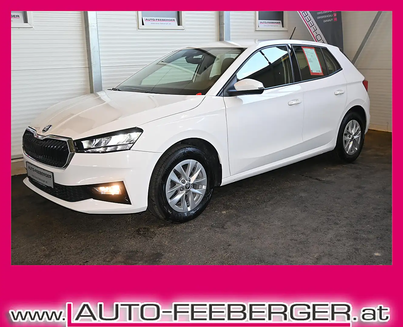 Skoda Fabia Ambition 1,0; Tempomat, LED, SmartLink Weiß - 1