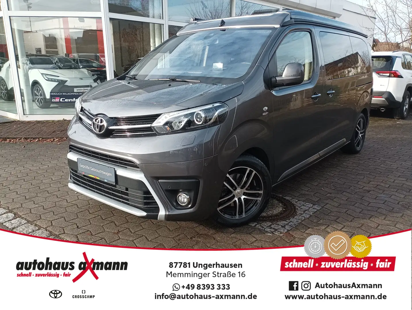 Toyota Proace Verso Crosscamp * AHK * Standheizung * Head-Up * Grau - 1