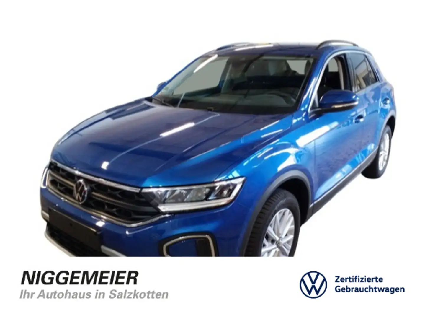 Volkswagen T-Roc 1.0TSI LIFE NAVI+LED+ACC+ALLWETTERR. Blau - 1